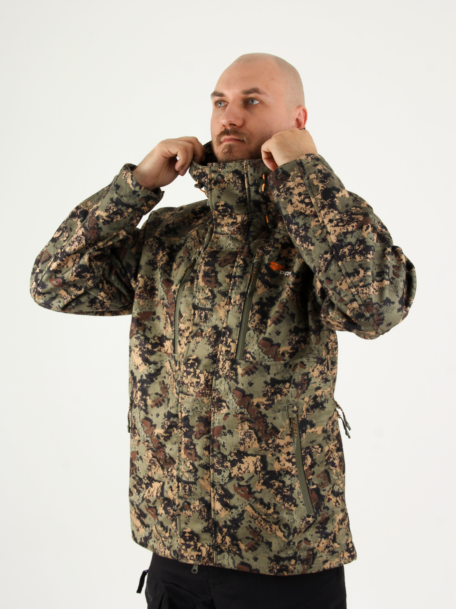 Таир куртка для охоты PRIDE, софт-шелл принт лес