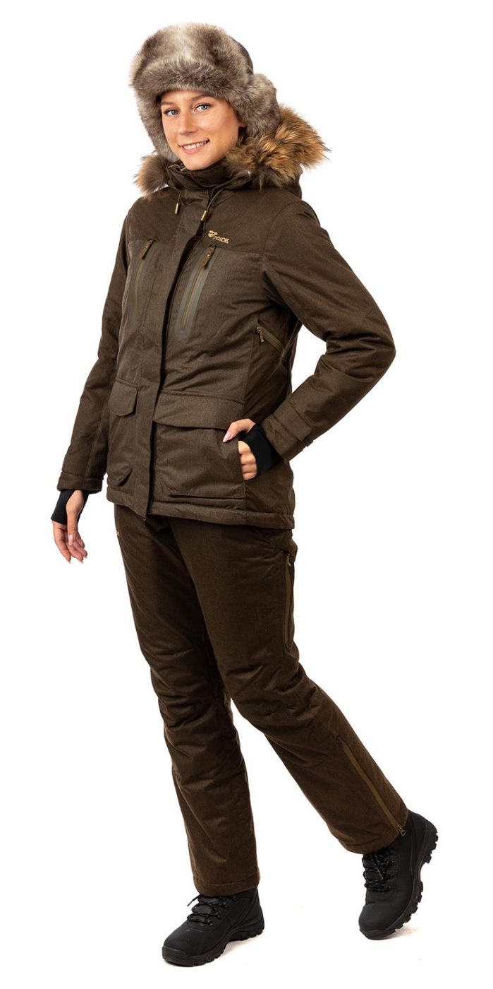 Женский костюм для охоты PRIDE Артемида, зимний -15, коричневый – Купить поцене от 18 740 руб. Екатеринбург