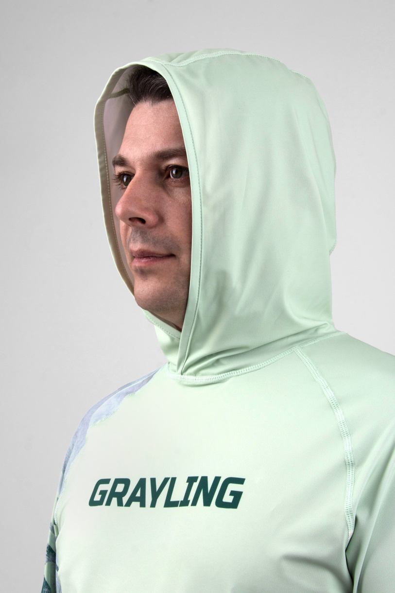 Лонгслив с капюшоном GRAYLING Marlin (Марлин) св.зеленый GLMH-01LG