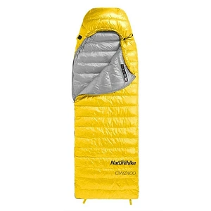 Мешок спальный Naturehike CWZ400 NH19W400-Z с пуховым конвертом L желтый