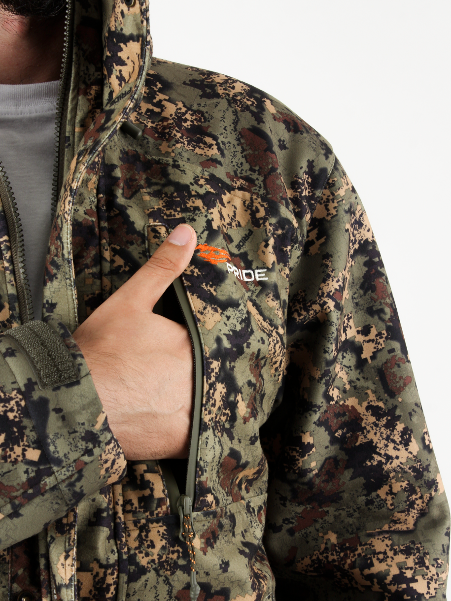Таир куртка для охоты PRIDE, софт-шелл принт лес